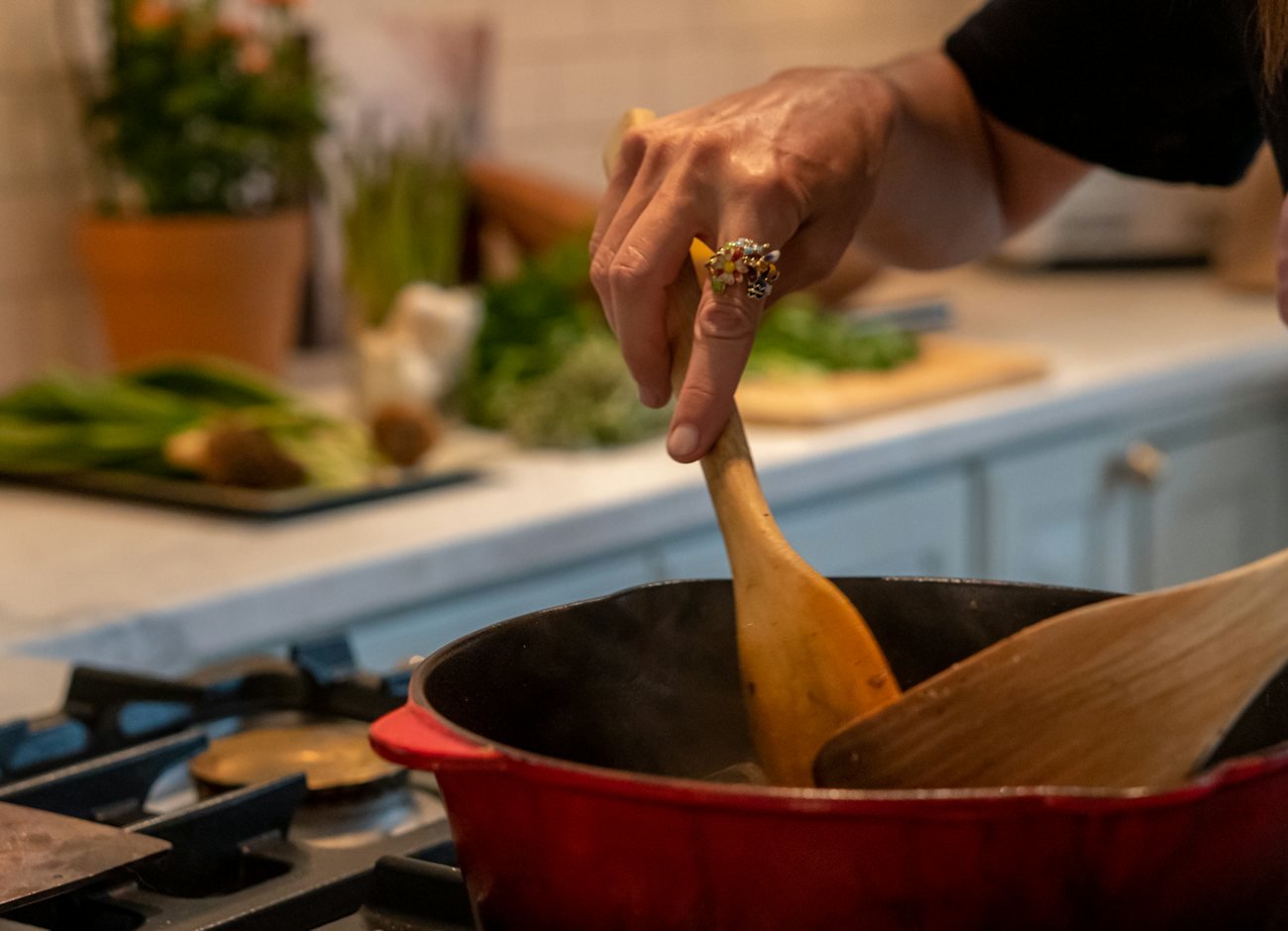 Chef preparing healthy food